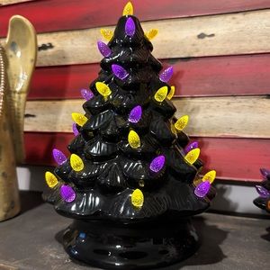 LAST CHANCE. Goes away at end of November NOSTALGIC LIGHTED CERAMIC HOLIDAY TREE